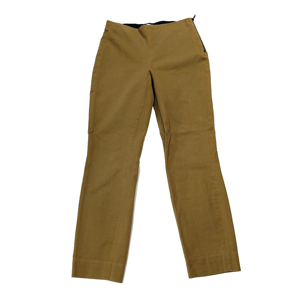 Everlane The Side Zip Work Pant Size 2 Camel Ankle Length Tapered Stretch Cotton